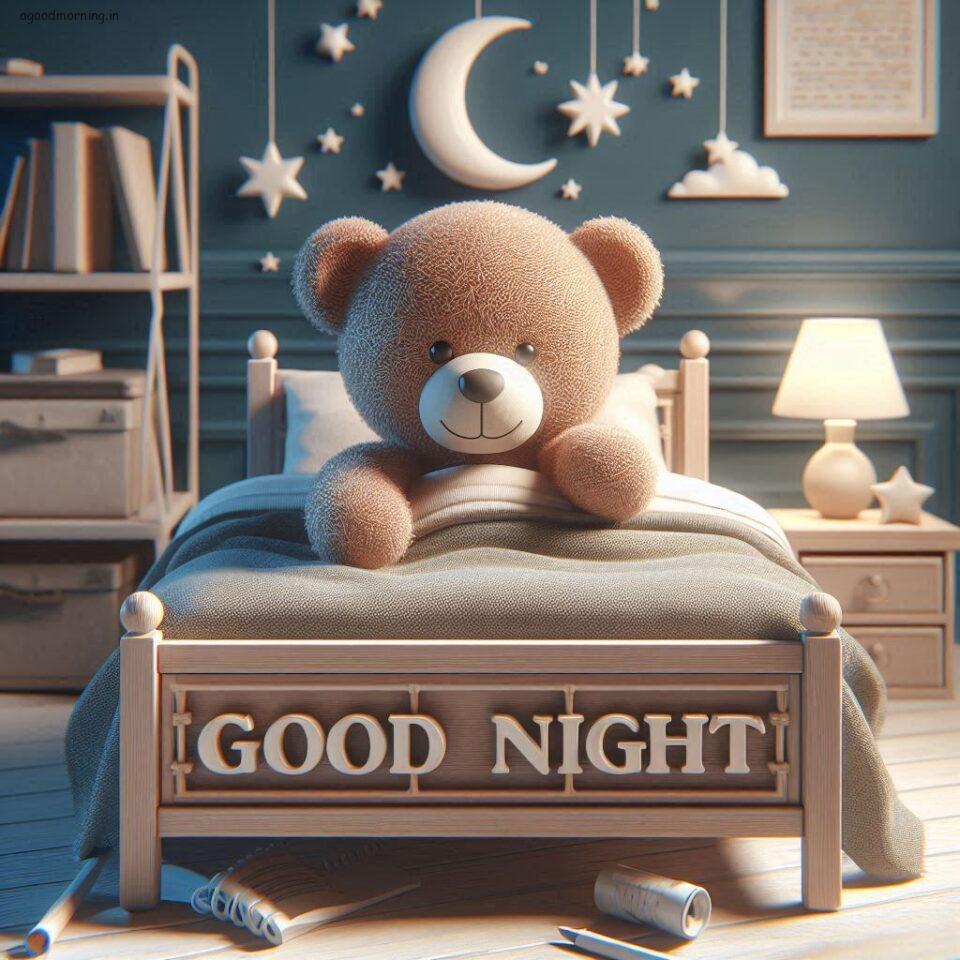 150 Good Night Teddy Bear Download Now 96 Good night teddy bear with night vibes with amazing background beautiful light setup with good night images ()