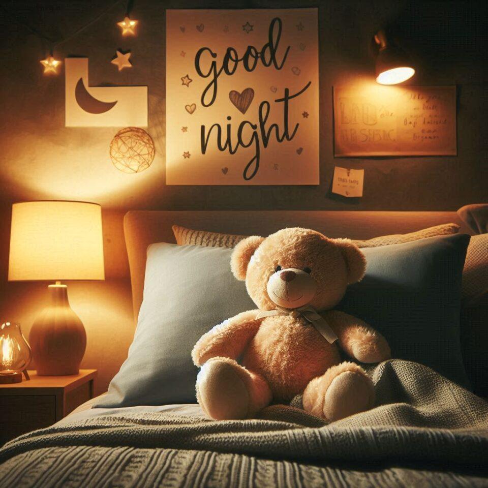 150 Good Night Teddy Bear Download Now 41 Good night teddy bear with night vibes with amazing background beautiful light setup with good night images ()