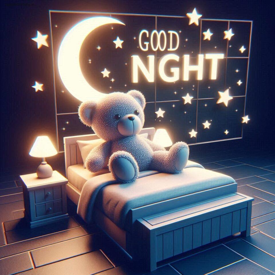 150 Good Night Teddy Bear Download Now 101 Good night teddy bear with night vibes with amazing background beautiful light setup with good night images ()