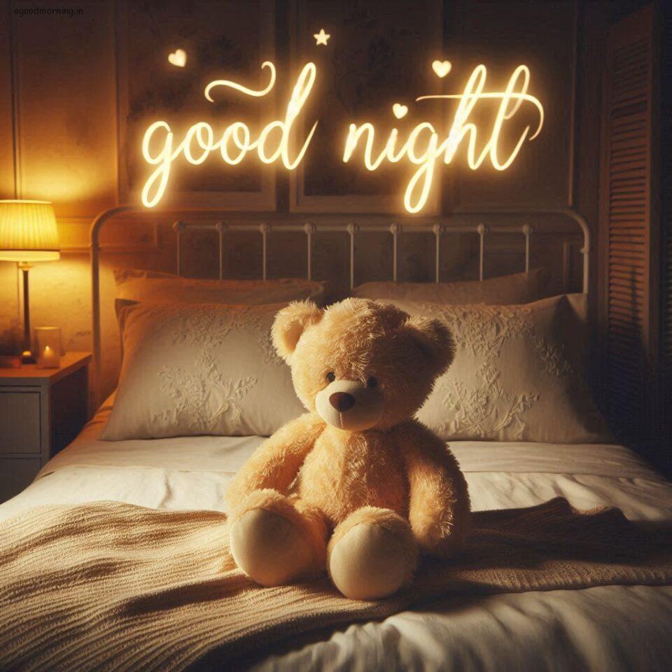 150 Good Night Teddy Bear Download Now 33 Good night teddy bear with night vibes with amazing background beautiful light setup with good night images ()