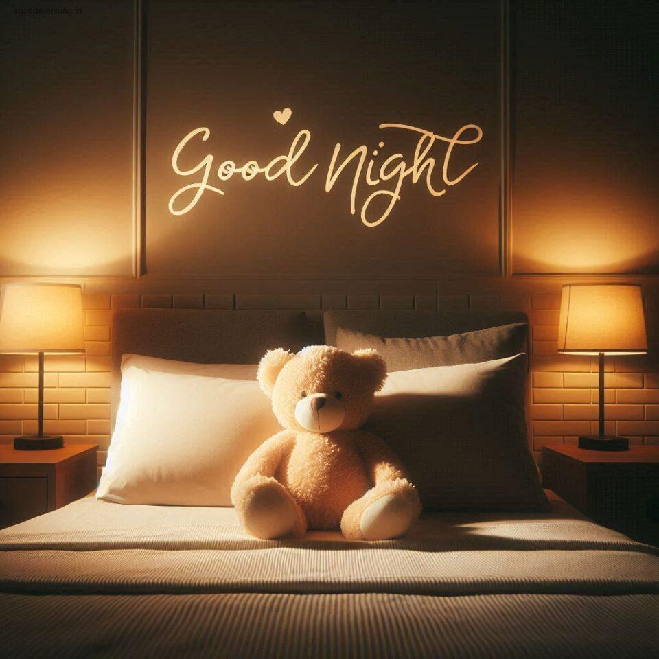 150 Good Night Teddy Bear Download Now 34 Good night teddy bear with night vibes with amazing background beautiful light setup with good night images ()