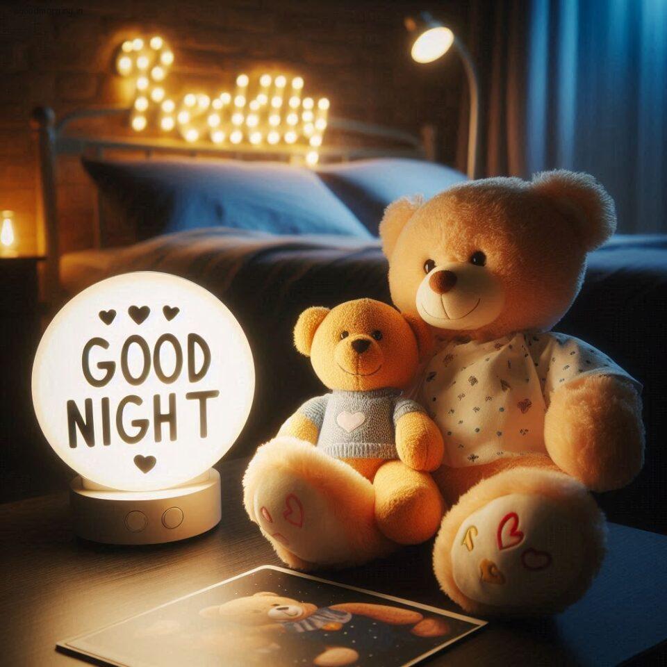 150 Good Night Teddy Bear Download Now 43 Good night teddy bear with night vibes with amazing background beautiful light setup with good night images ()