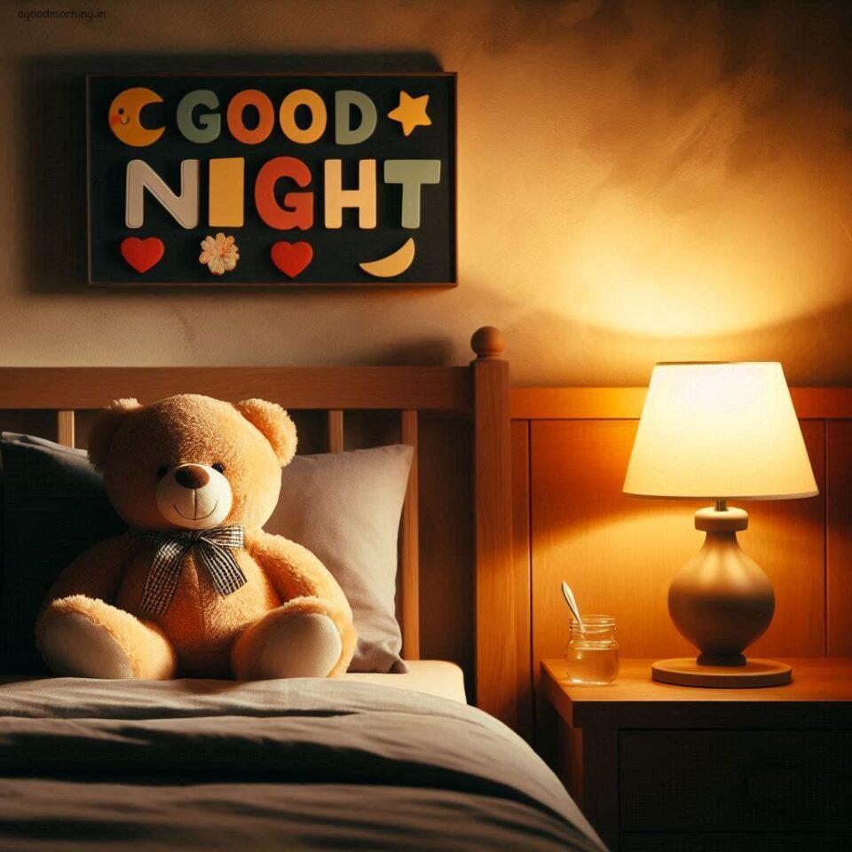 150 Good Night Teddy Bear Download Now 64 Good night teddy bear with night vibes with amazing background beautiful light setup with good night images ()