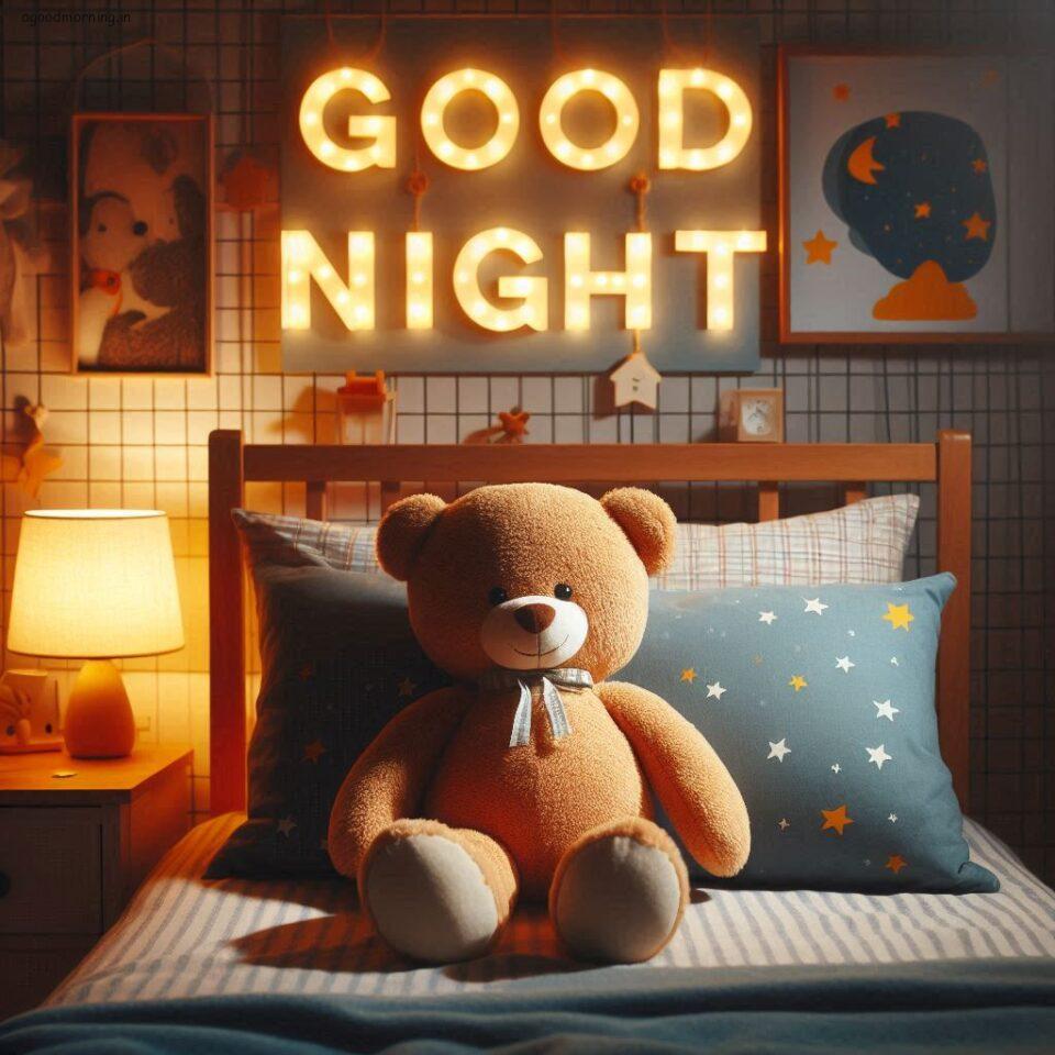 150 Good Night Teddy Bear Download Now 55 Good night teddy bear with night vibes with amazing background beautiful light setup with good night images ()