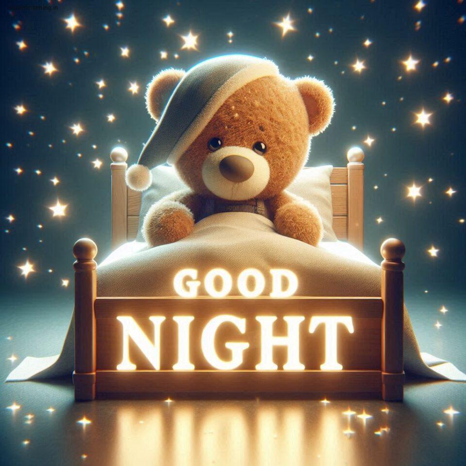 150 Good Night Teddy Bear Download Now 107 Good night teddy bear with night vibes with amazing background beautiful light setup with good night images ()