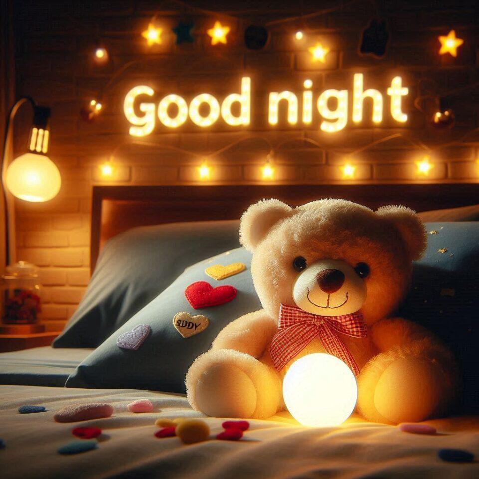 150 Good Night Teddy Bear Download Now 30 Good night teddy bear with night vibes with amazing background beautiful light setup with good night images ()