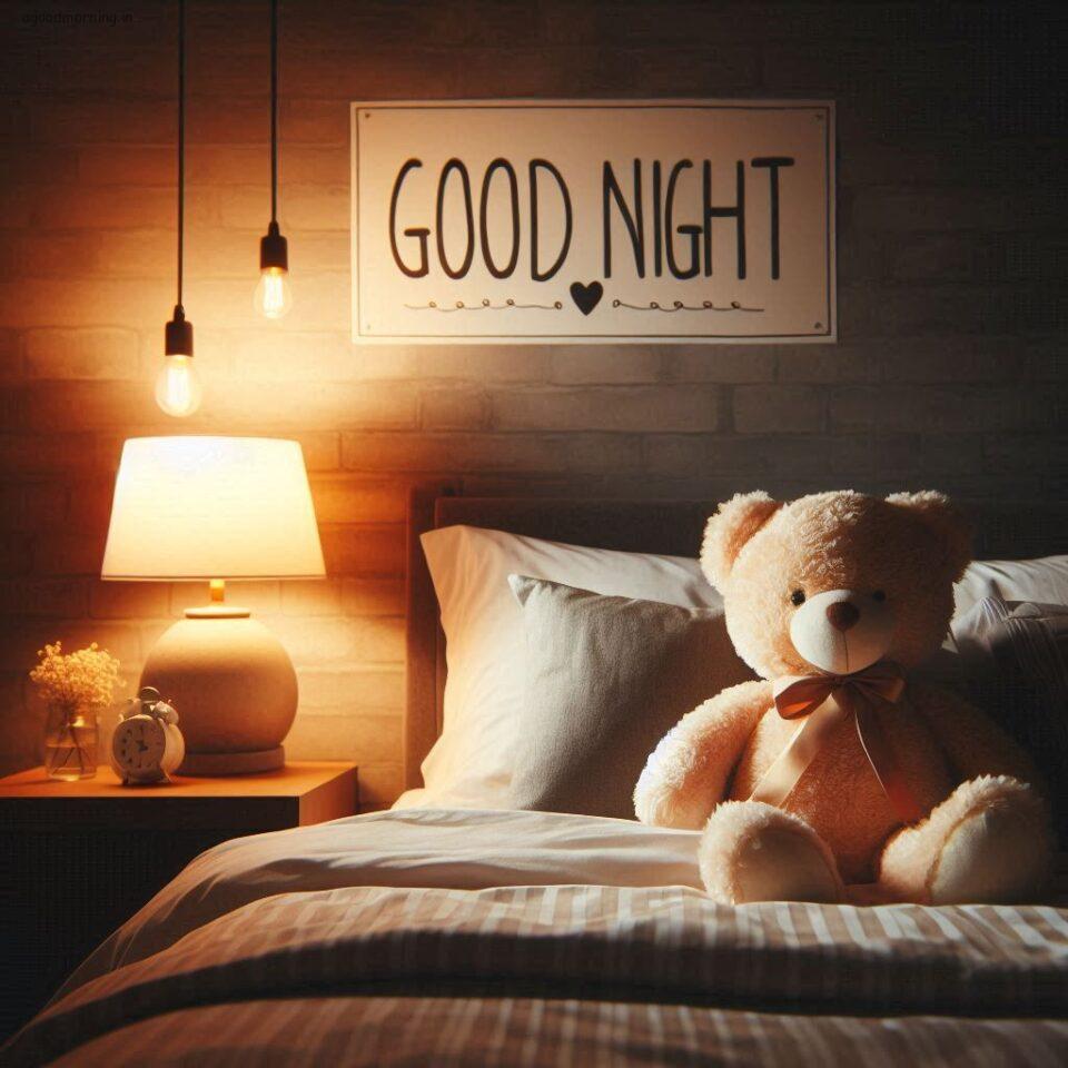 150 Good Night Teddy Bear Download Now 29 Good night teddy bear with night vibes with amazing background beautiful light setup with good night images ()