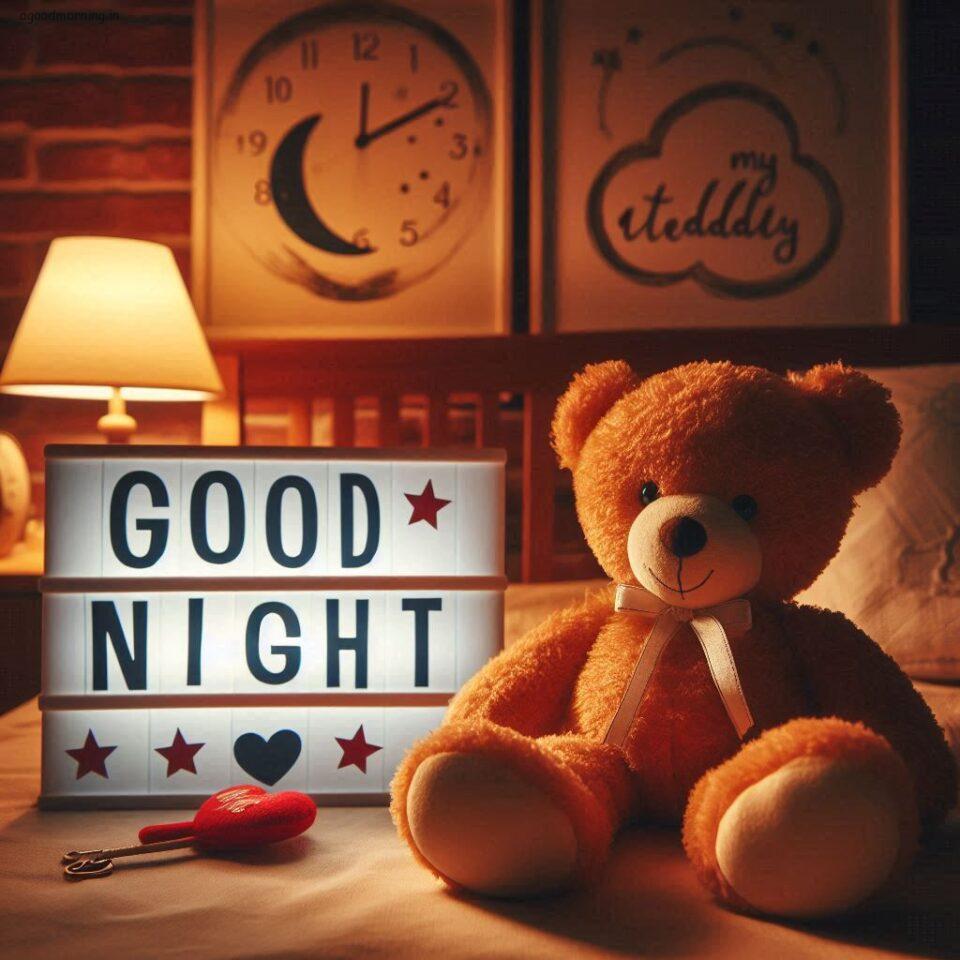 150 Good Night Teddy Bear Download Now 57 Good night teddy bear with night vibes with amazing background beautiful light setup with good night images ()
