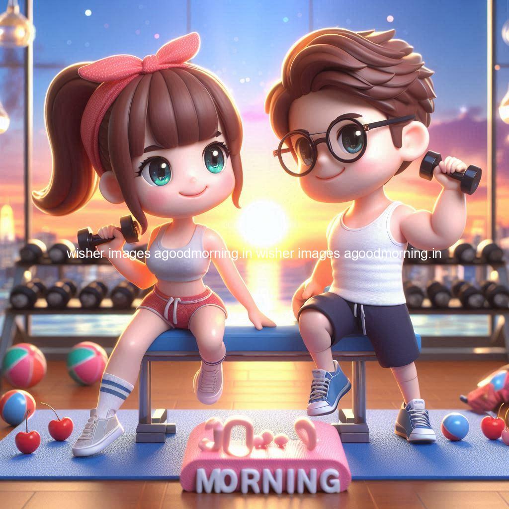 good morning gym images with girl and boy amzing background with exercise beautiful d couple ()