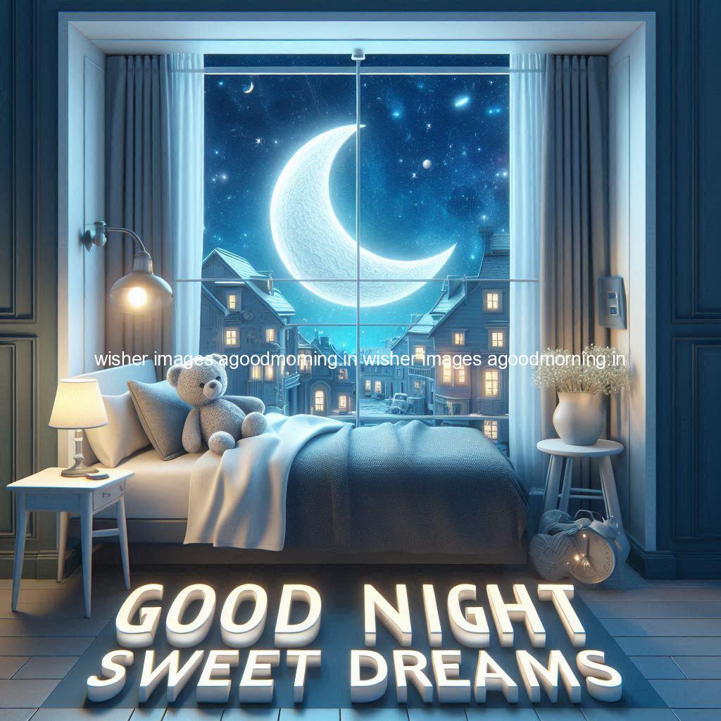 good-night-sweet-dreams-images-hd-with-taddy-bear-blue-colour-vibes-love-vibes-blue-background_101 140+ Good Night Sweet Dream Images HD Free Download