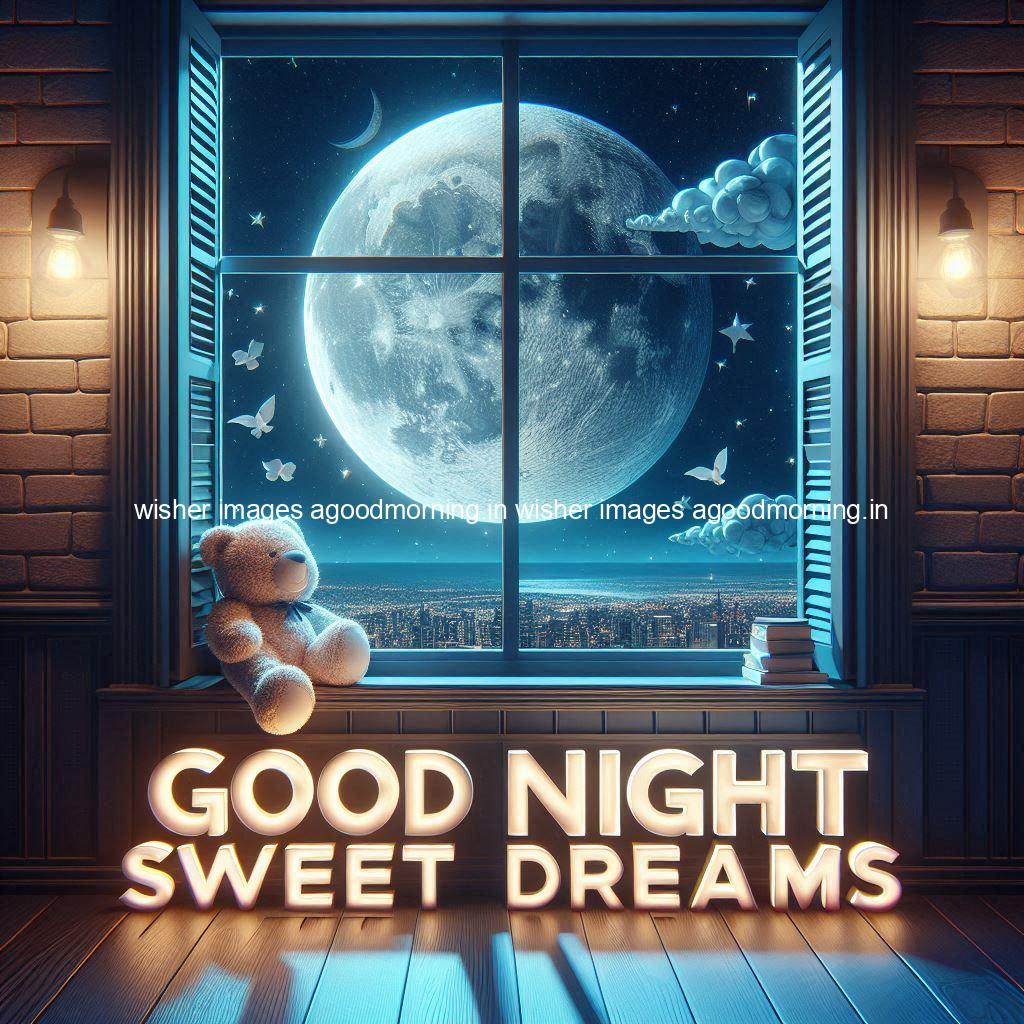 good-night-sweet-dreams-images-hd-with-taddy-bear-blue-colour-vibes-love-vibes-blue-background_107 140+ Good Night Sweet Dream Images HD Free Download