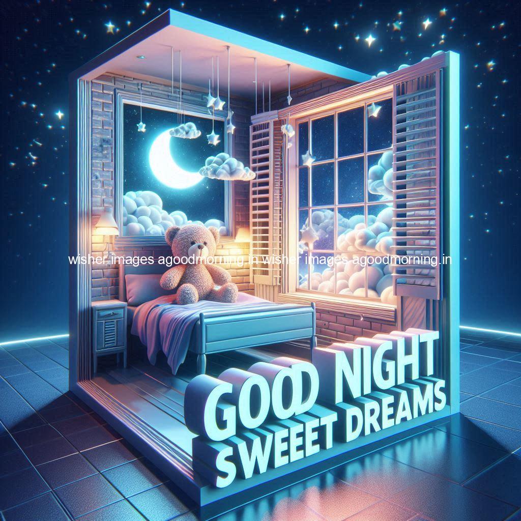 good-night-sweet-dreams-images-hd-with-taddy-bear-blue-colour-vibes-love-vibes-blue-background_15 140+ Good Night Sweet Dream Images HD Free Download