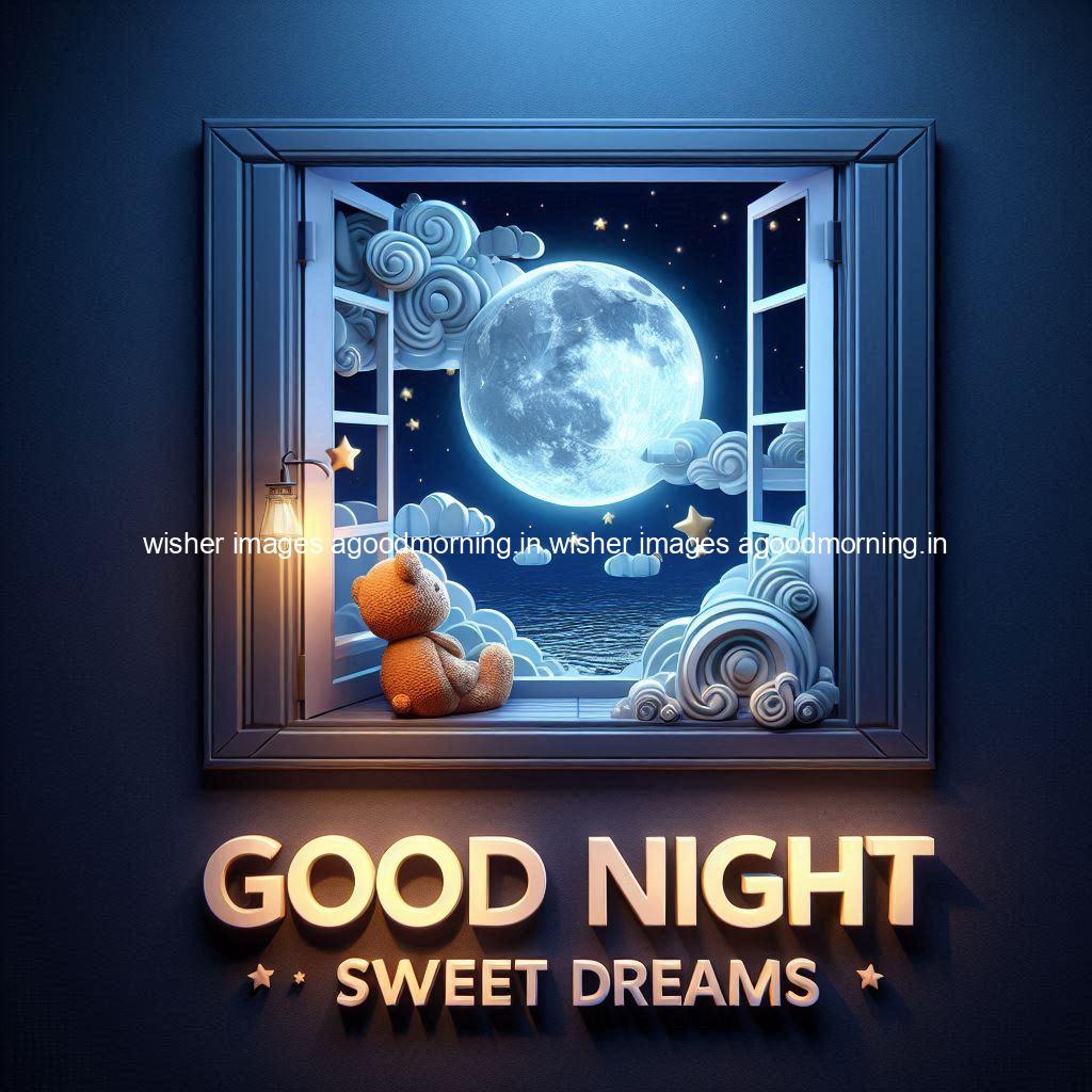 good-night-sweet-dreams-images-hd-with-taddy-bear-blue-colour-vibes-love-vibes-blue-background_45 140+ Good Night Sweet Dream Images HD Free Download