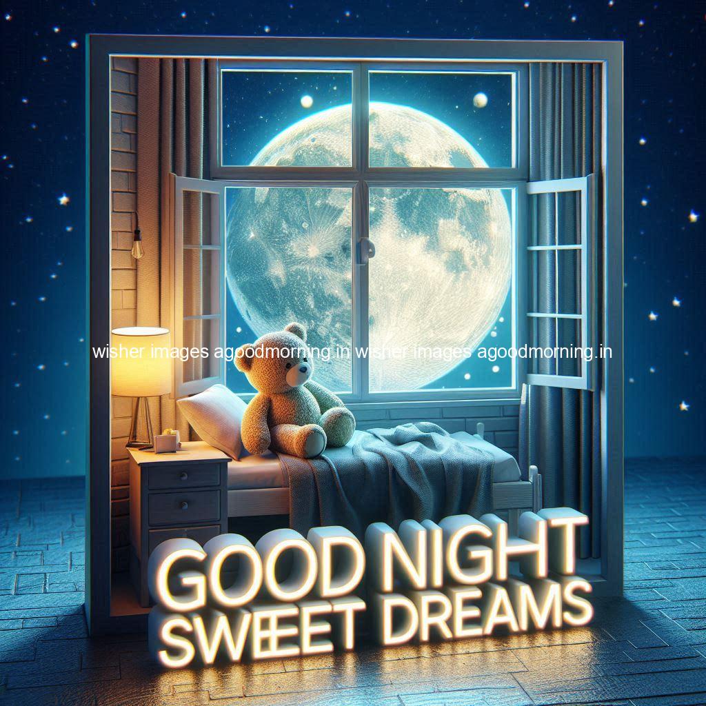 good-night-sweet-dreams-images-hd-with-taddy-bear-blue-colour-vibes-love-vibes-blue-background_55 140+ Good Night Sweet Dream Images HD Free Download