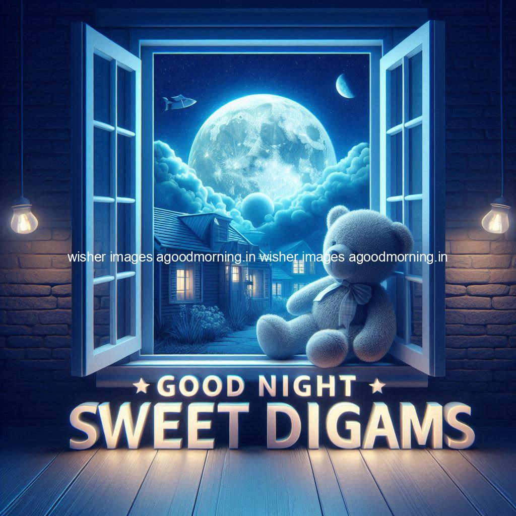 good-night-sweet-dreams-images-hd-with-taddy-bear-blue-colour-vibes-love-vibes-blue-background_56 140+ Good Night Sweet Dream Images HD Free Download