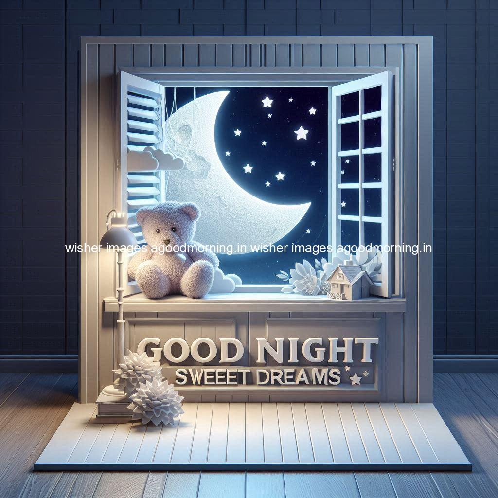 good-night-sweet-dreams-images-hd-with-taddy-bear-blue-colour-vibes-love-vibes-blue-background_58-1 140+ Good Night Sweet Dream Images HD Free Download