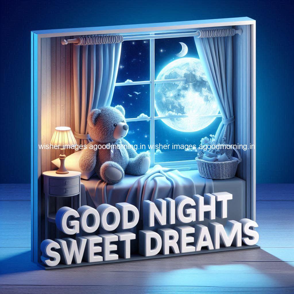 good-night-sweet-dreams-images-hd-with-taddy-bear-blue-colour-vibes-love-vibes-blue-background_63 140+ Good Night Sweet Dream Images HD Free Download