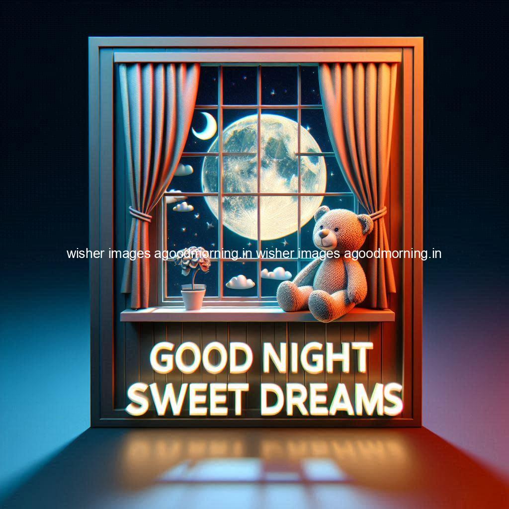 good-night-sweet-dreams-images-hd-with-taddy-bear-blue-colour-vibes-love-vibes-blue-background_84 140+ Good Night Sweet Dream Images HD Free Download