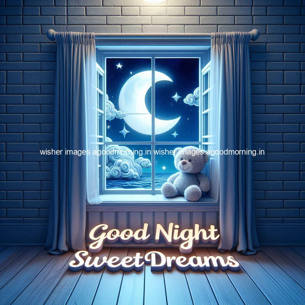 good-night-sweet-dreams-images-hd-with-taddy-bear-blue-colour-vibes-love-vibes-blue-background_91 140+ Good Night Sweet Dream Images HD Free Download