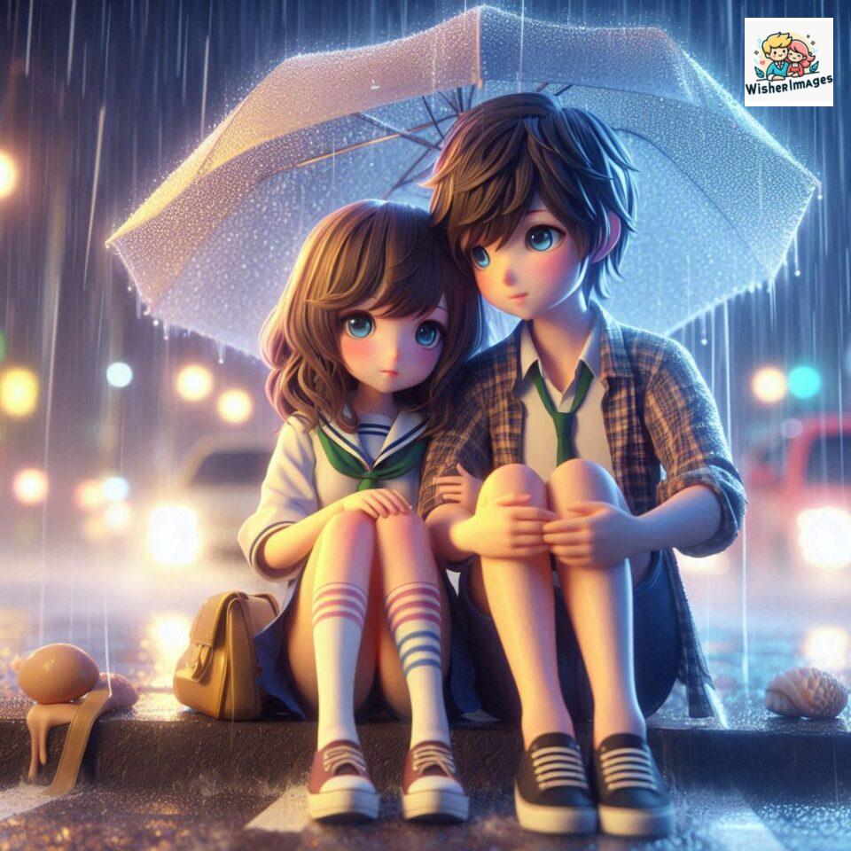 most romantic couple dance Couple dance in the rain on road with romantic dance beautiful background amazing lights ()