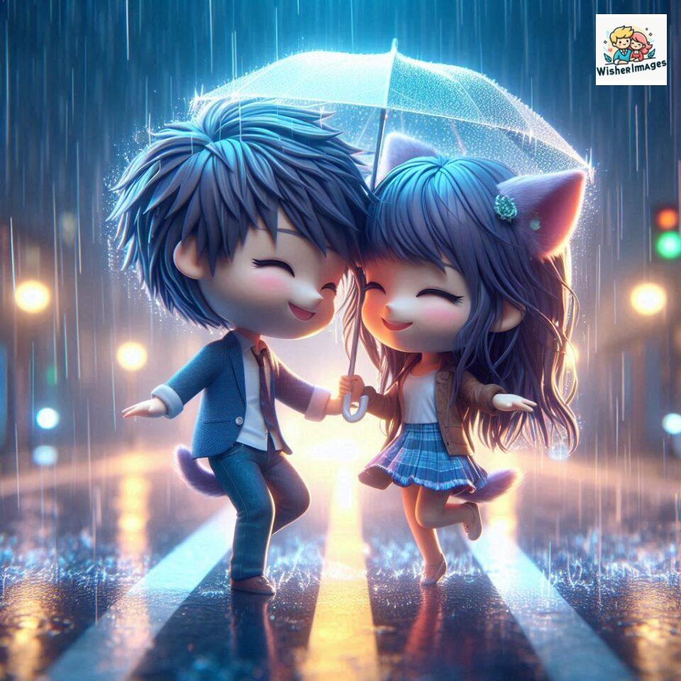 most romantic couple dance Couple dance in the rain on road with romantic dance beautiful background amazing lights ()