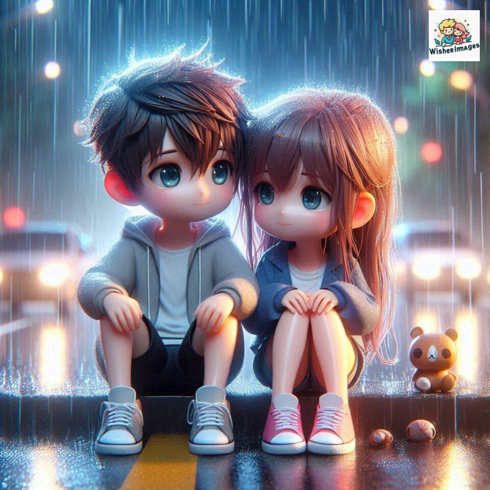 most romantic couple dance Couple dance in the rain on road with romantic dance beautiful background amazing lights ()