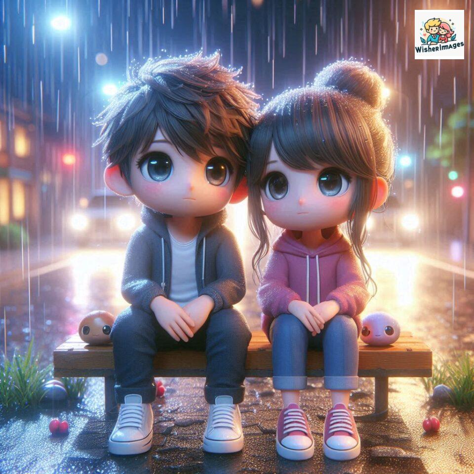 most romantic couple dance Couple dance in the rain on road with romantic dance beautiful background amazing lights ()