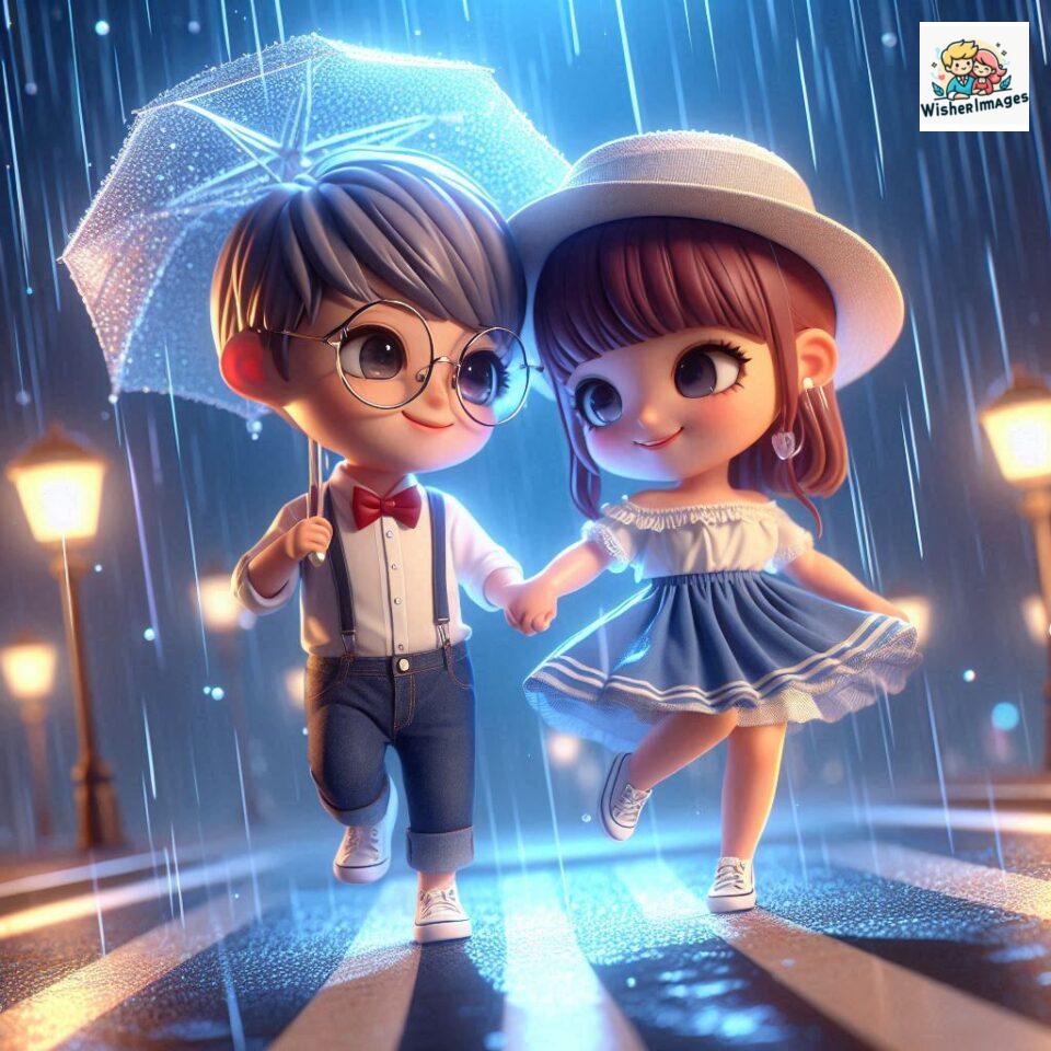 most romantic couple dance Couple dance in the rain on road with romantic dance beautiful background amazing lights ()