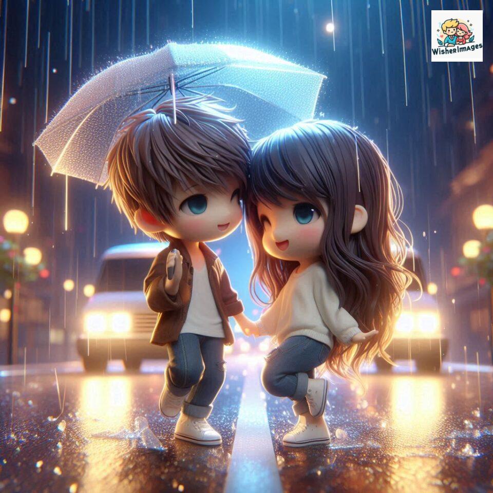 most romantic couple dance Couple dance in the rain on road with romantic dance beautiful background amazing lights ()