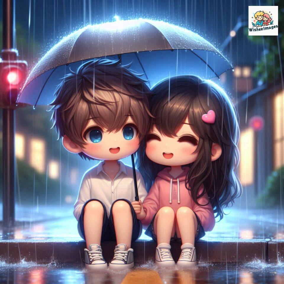 most romantic couple dance Couple dance in the rain on road with romantic dance beautiful background amazing lights ()