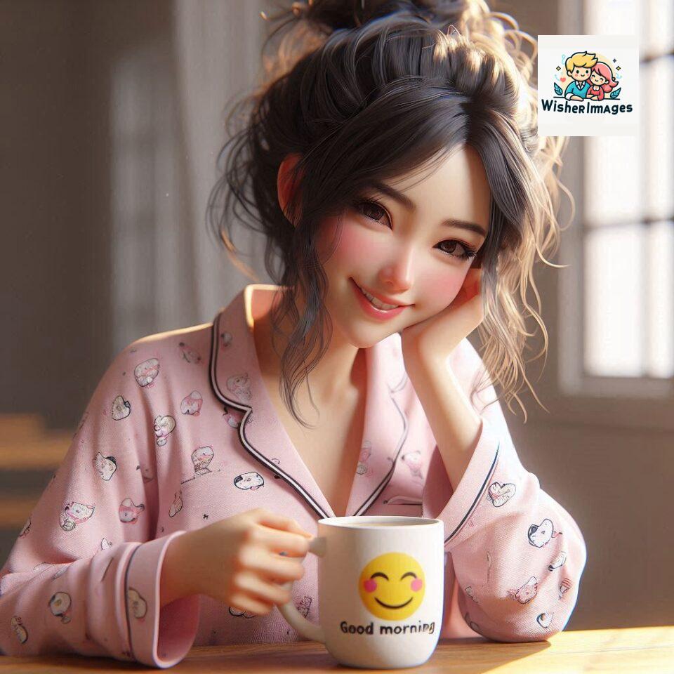 120 Beautiful Girl Morning Greetings Free Download 45 beautiful girl morning greetings nature wish coffee cup cute happy smile sunrise bright day warm vibes love cheerful message start day photo pic flowers ()