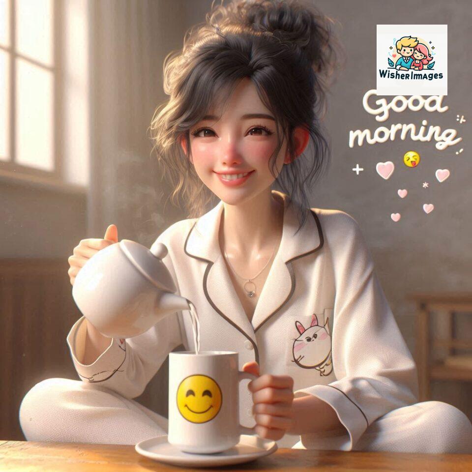 120 Beautiful Girl Morning Greetings Free Download 5 beautiful girl morning greetings nature wish coffee cup cute happy smile sunrise bright day warm vibes love cheerful message start day photo pic flowers ()