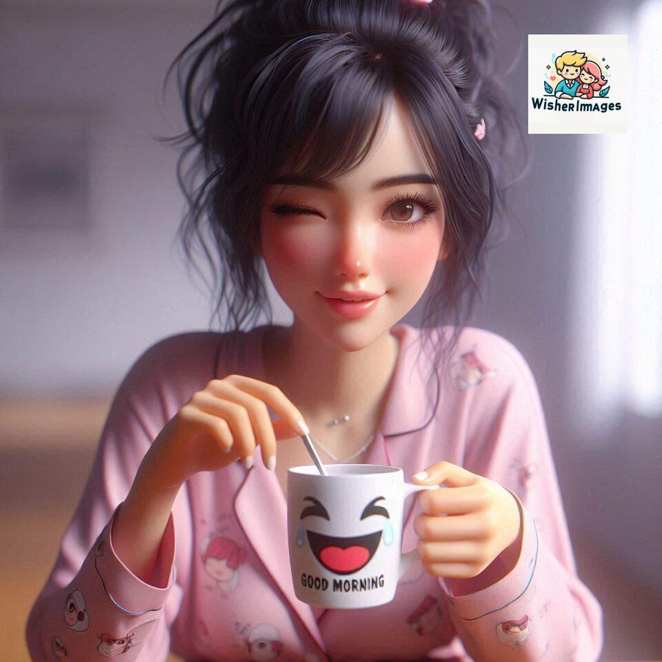 120 Beautiful Girl Morning Greetings Free Download 46 beautiful girl morning greetings nature wish coffee cup cute happy smile sunrise bright day warm vibes love cheerful message start day photo pic flowers ()