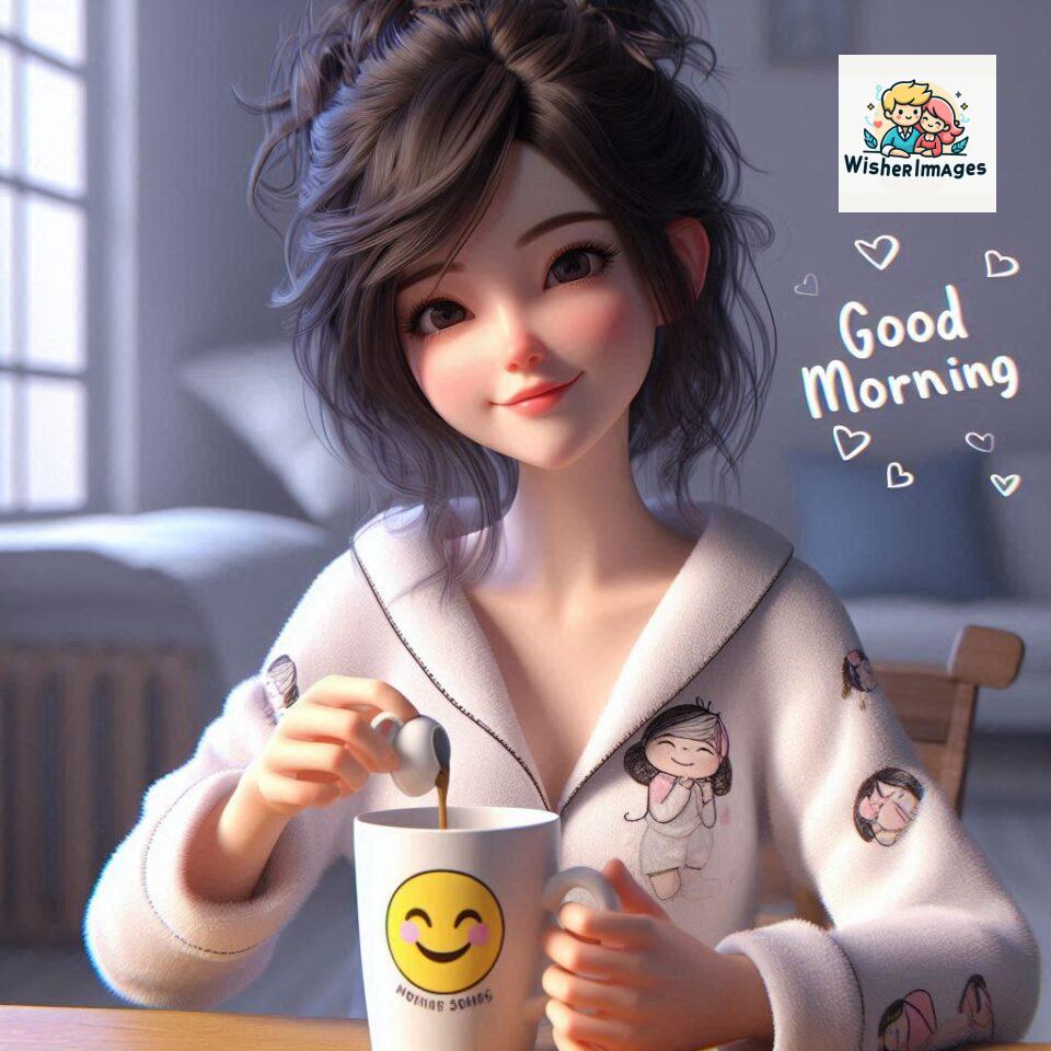 120 Beautiful Girl Morning Greetings Free Download 34 beautiful girl morning greetings nature wish coffee cup cute happy smile sunrise bright day warm vibes love cheerful message start day photo pic flowers ()