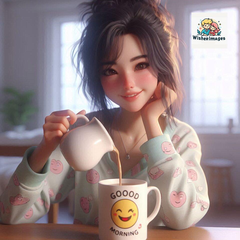 120 Beautiful Girl Morning Greetings Free Download 104 beautiful girl morning greetings nature wish coffee cup cute happy smile sunrise bright day warm vibes love cheerful message start day photo pic flowers ()