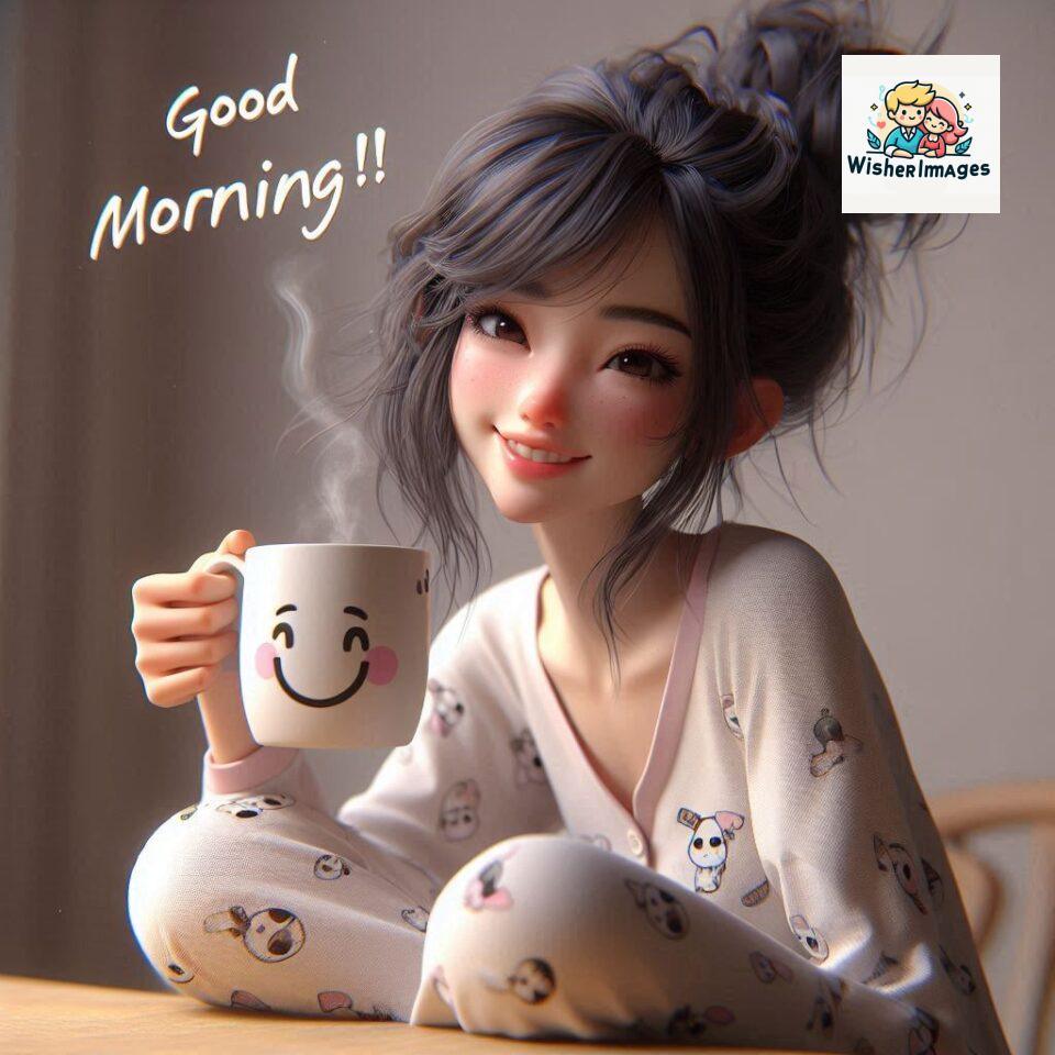 120 Beautiful Girl Morning Greetings Free Download 15 beautiful girl morning greetings nature wish coffee cup cute happy smile sunrise bright day warm vibes love cheerful message start day photo pic flowers ()