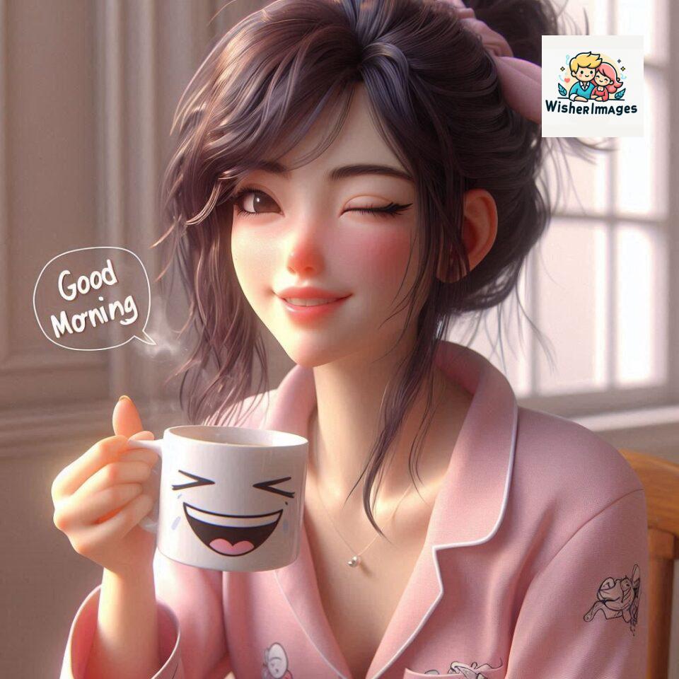 120 Beautiful Girl Morning Greetings Free Download 85 beautiful girl morning greetings nature wish coffee cup cute happy smile sunrise bright day warm vibes love cheerful message start day photo pic flowers ()