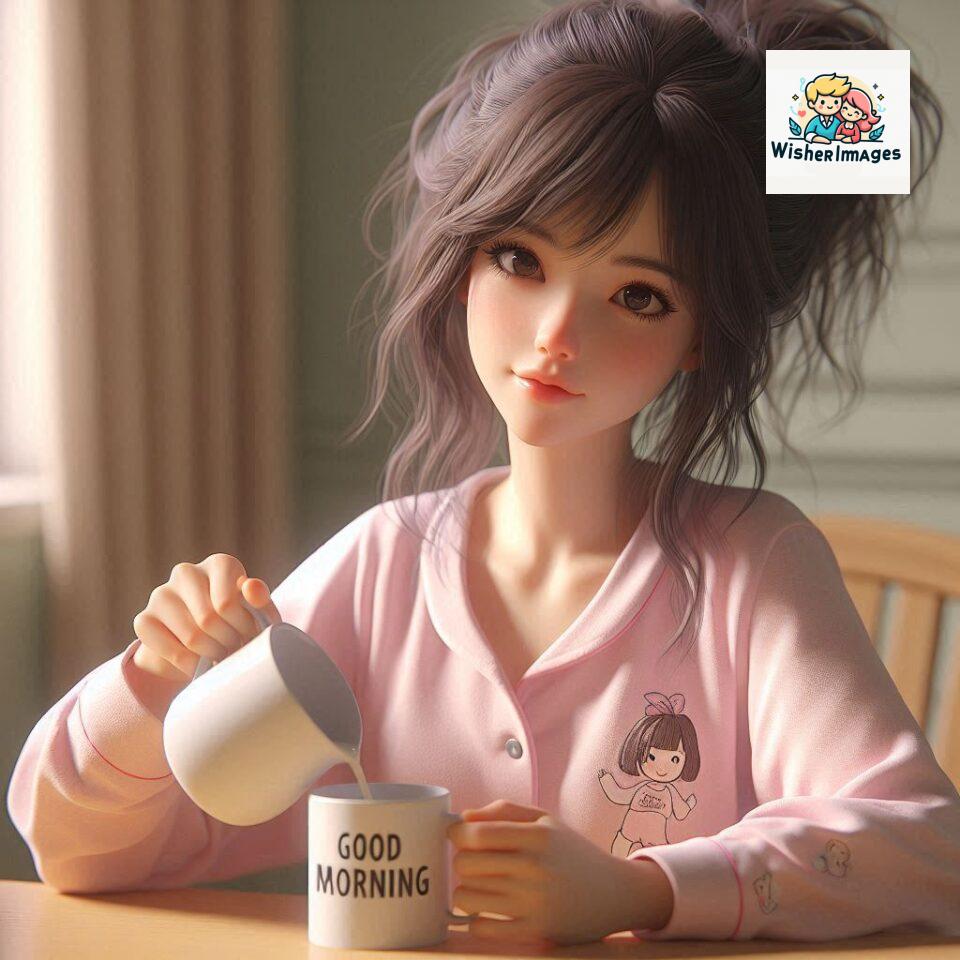 120 Beautiful Girl Morning Greetings Free Download 114 beautiful girl morning greetings nature wish coffee cup cute happy smile sunrise bright day warm vibes love cheerful message start day photo pic flowers ()