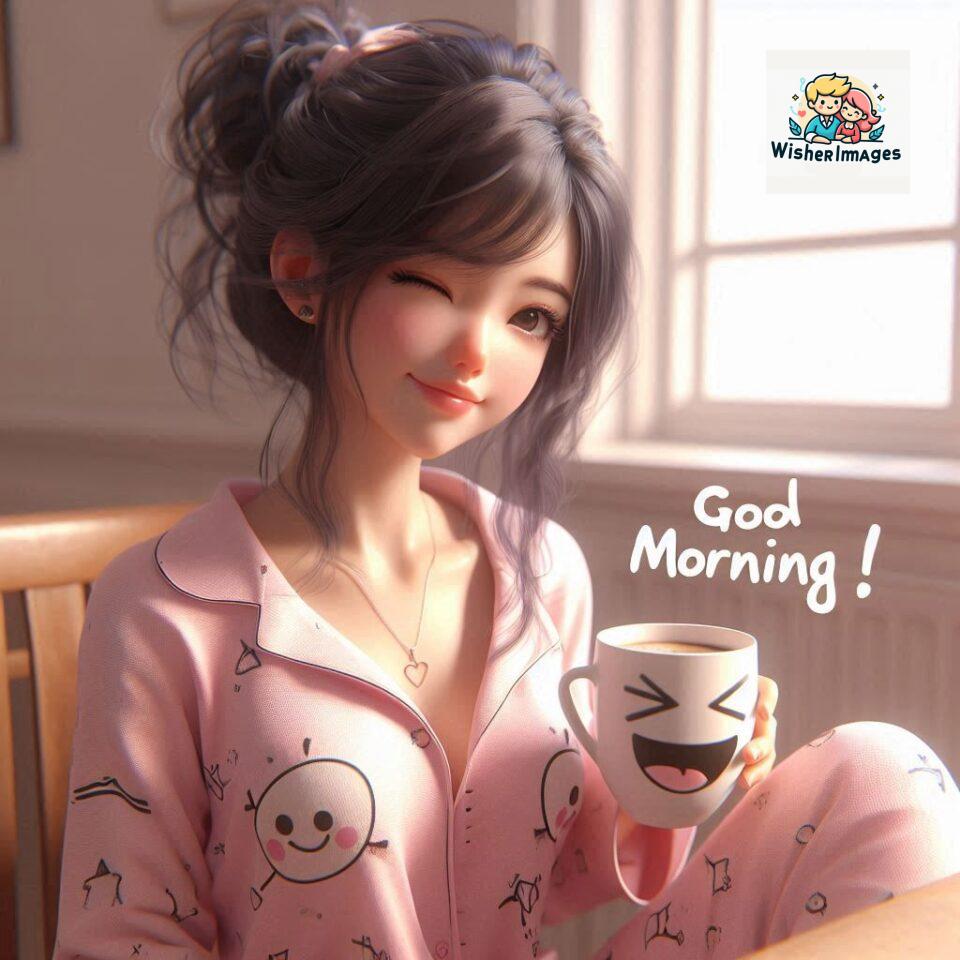 120 Beautiful Girl Morning Greetings Free Download 111 beautiful girl morning greetings nature wish coffee cup cute happy smile sunrise bright day warm vibes love cheerful message start day photo pic flowers ()