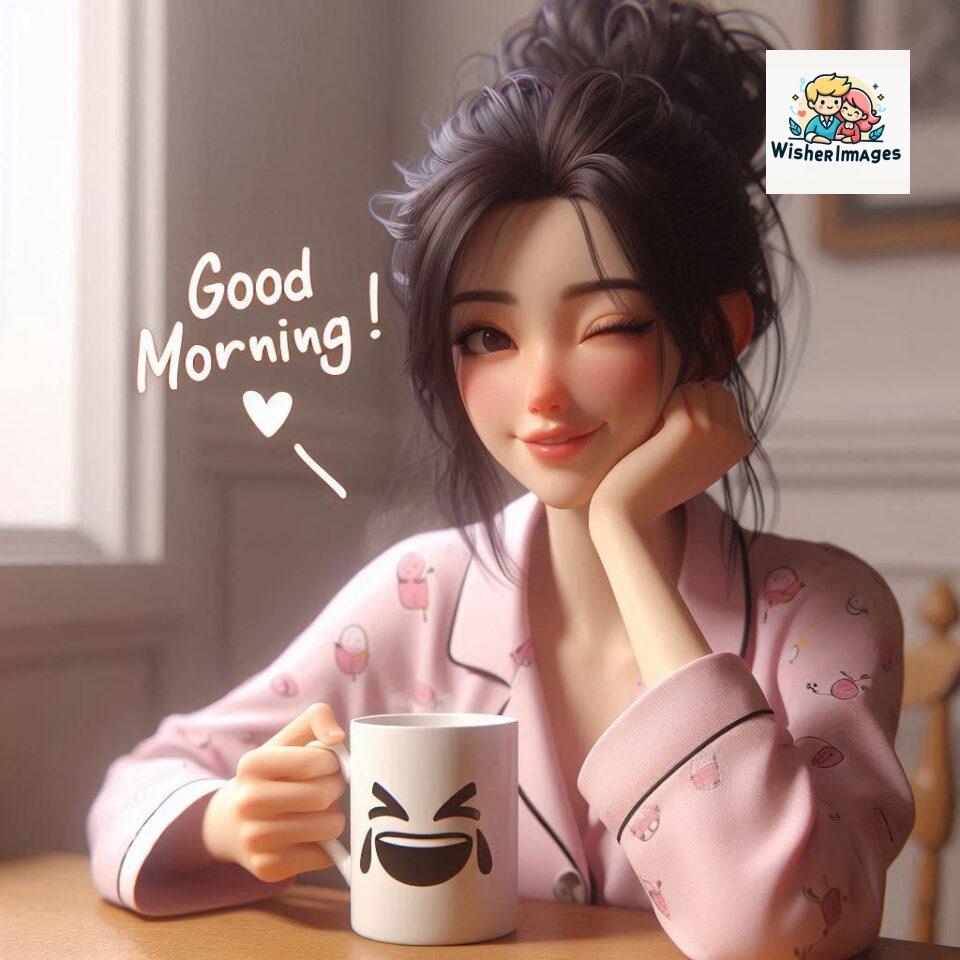 120 Beautiful Girl Morning Greetings Free Download 19 beautiful girl morning greetings nature wish coffee cup cute happy smile sunrise bright day warm vibes love cheerful message start day photo pic flowers ()