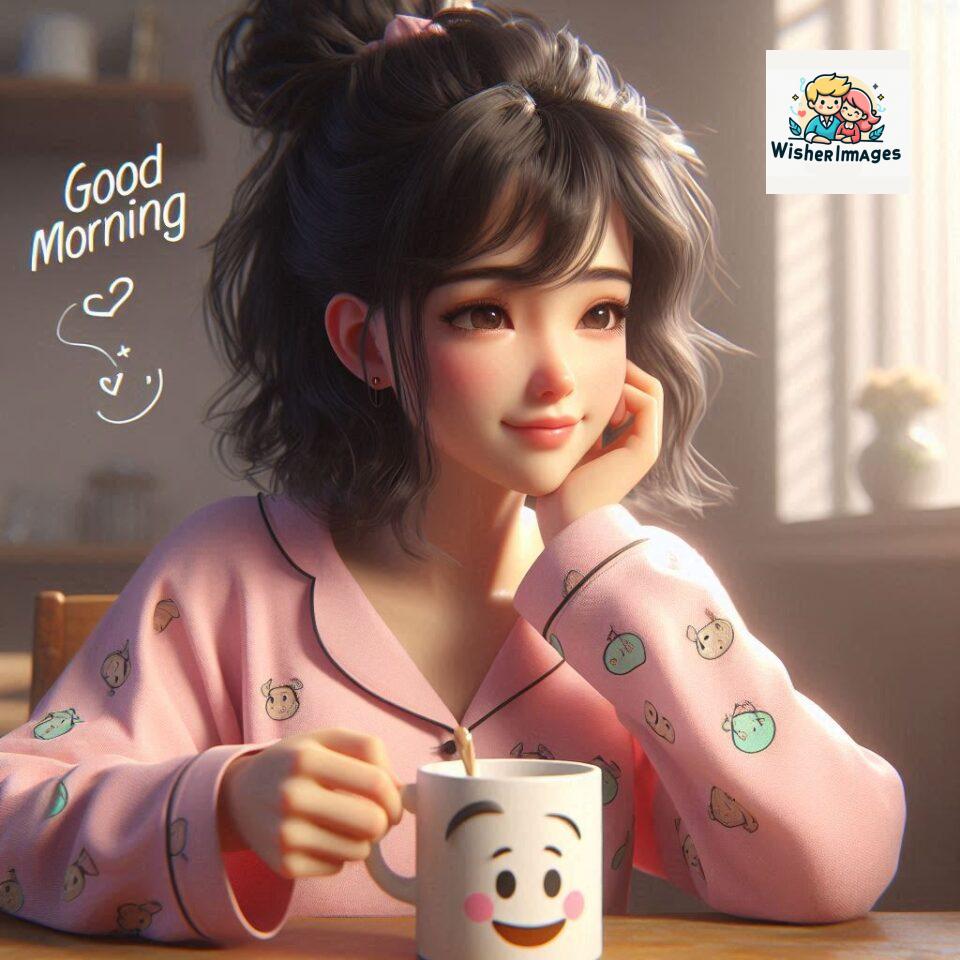 120 Beautiful Girl Morning Greetings Free Download 49 beautiful girl morning greetings nature wish coffee cup cute happy smile sunrise bright day warm vibes love cheerful message start day photo pic flowers ()
