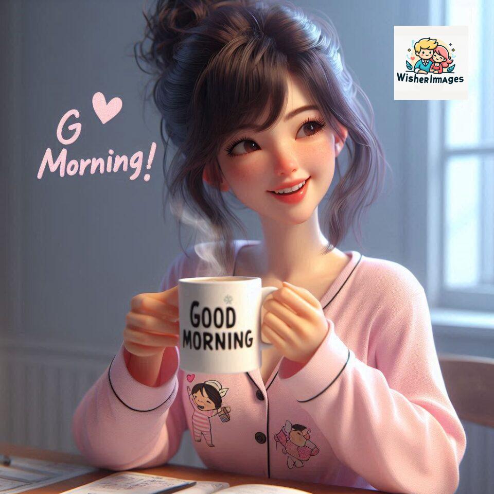 120 Beautiful Girl Morning Greetings Free Download 78 beautiful girl morning greetings nature wish coffee cup cute happy smile sunrise bright day warm vibes love cheerful message start day photo pic flowers ()
