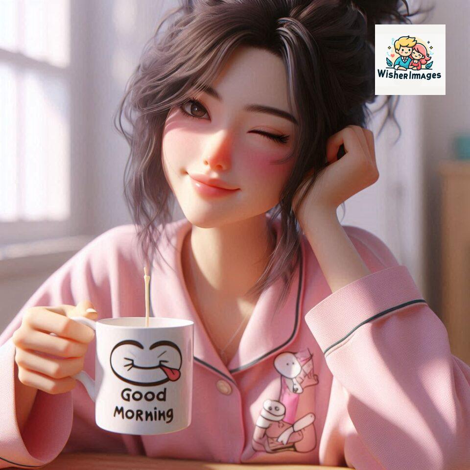 120 Beautiful Girl Morning Greetings Free Download 91 beautiful girl morning greetings nature wish coffee cup cute happy smile sunrise bright day warm vibes love cheerful message start day photo pic flowers ()