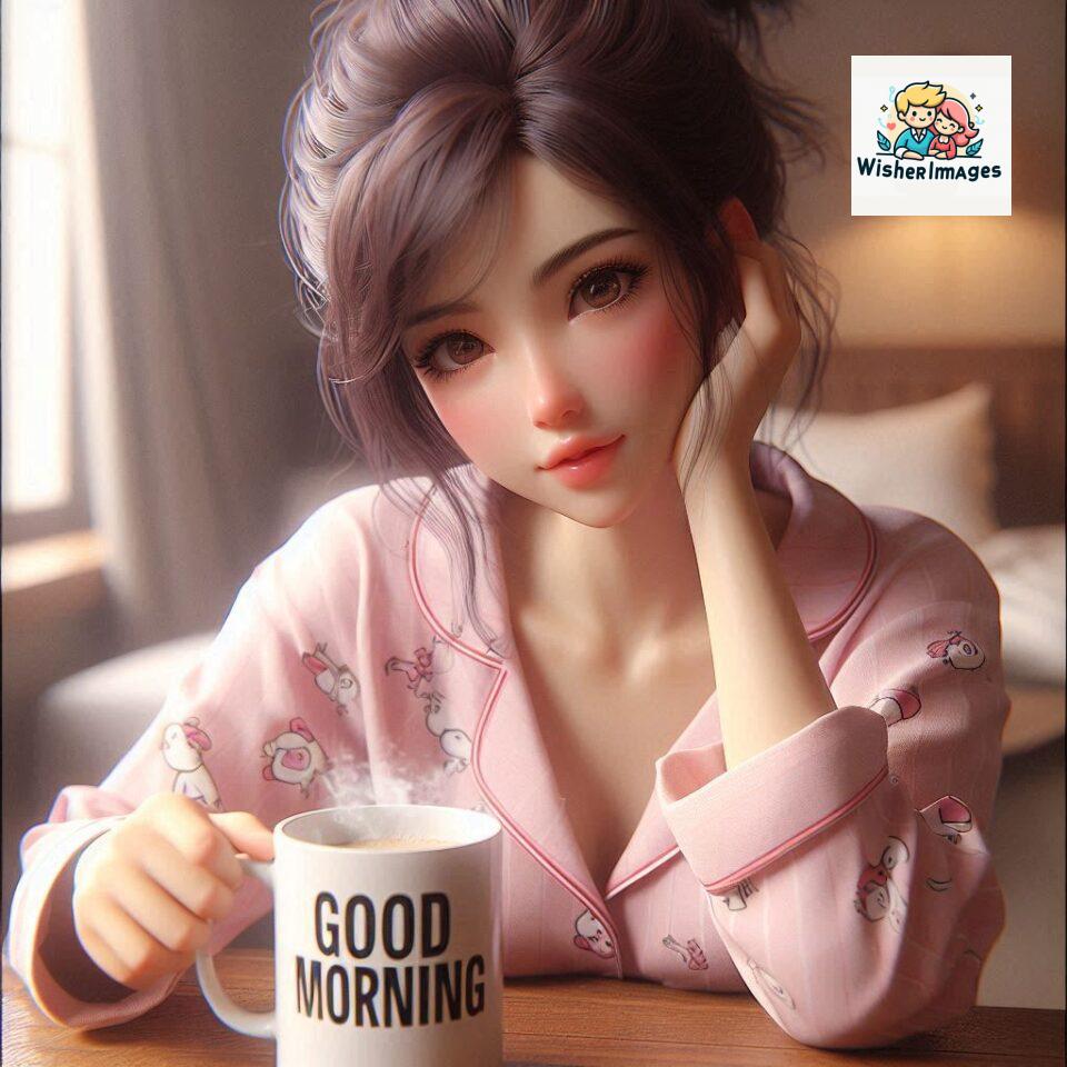 120 Beautiful Girl Morning Greetings Free Download 74 beautiful girl morning greetings nature wish coffee cup cute happy smile sunrise bright day warm vibes love cheerful message start day photo pic flowers ()