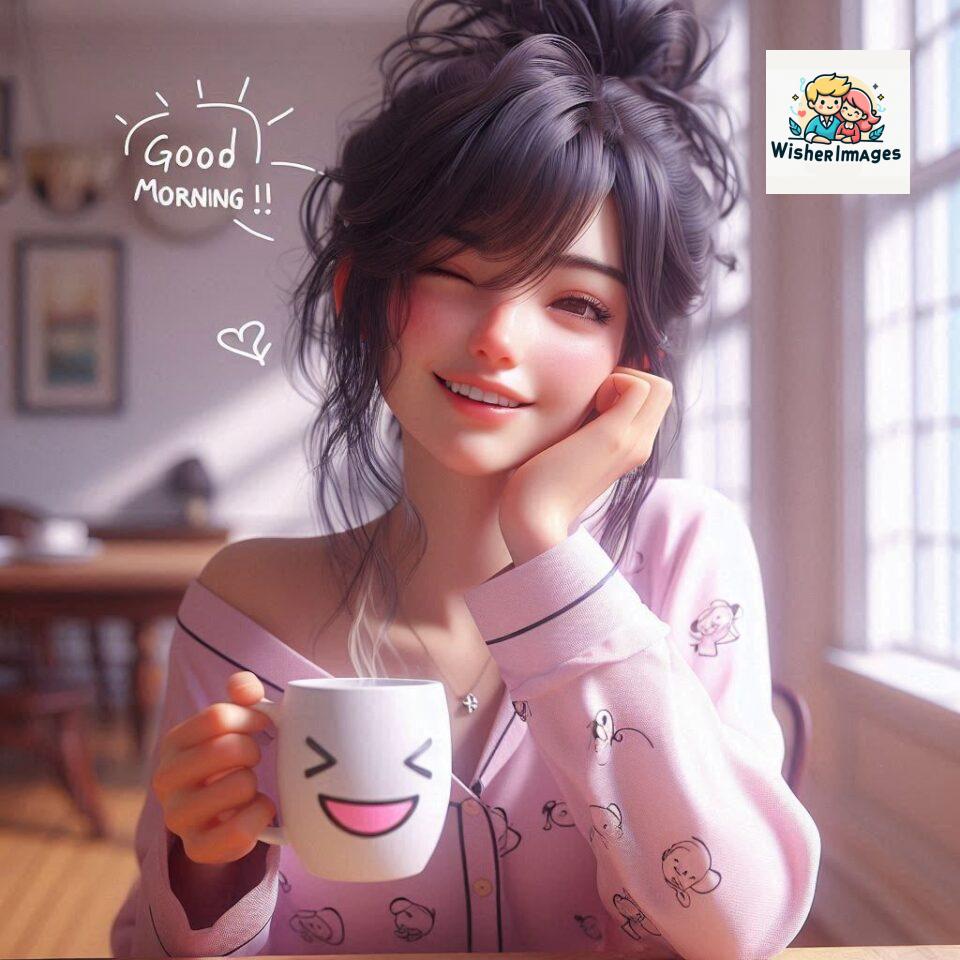 120 Beautiful Girl Morning Greetings Free Download 54 beautiful girl morning greetings nature wish coffee cup cute happy smile sunrise bright day warm vibes love cheerful message start day photo pic flowers ()