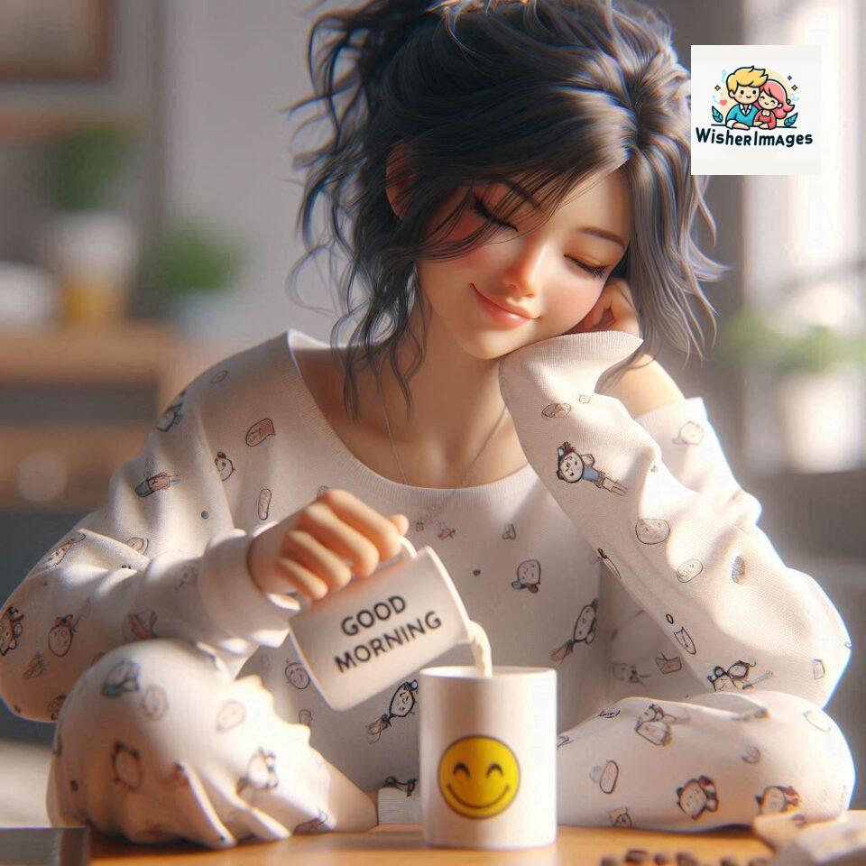 120 Beautiful Girl Morning Greetings Free Download 10 beautiful girl morning greetings nature wish coffee cup cute happy smile sunrise bright day warm vibes love cheerful message start day photo pic flowers ()