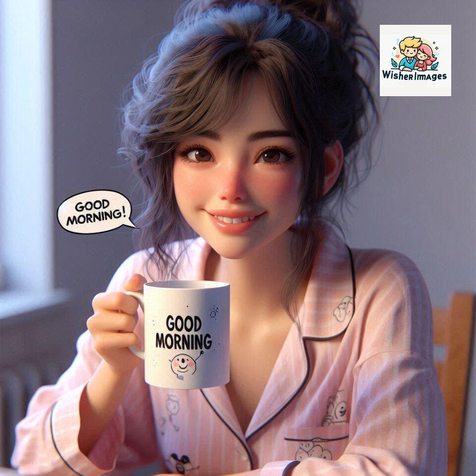 120 Beautiful Girl Morning Greetings Free Download 67 beautiful girl morning greetings nature wish coffee cup cute happy smile sunrise bright day warm vibes love cheerful message start day photo pic flowers ()