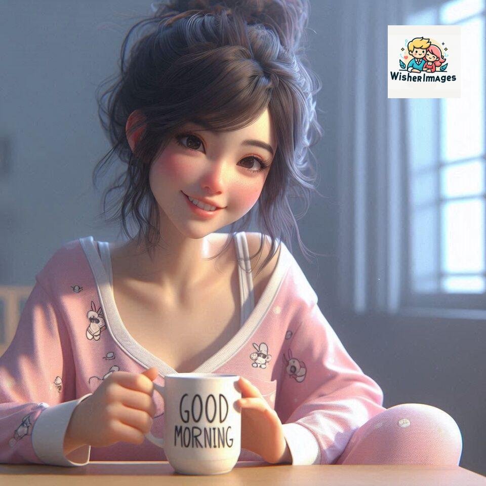 120 Beautiful Girl Morning Greetings Free Download 110 beautiful girl morning greetings nature wish coffee cup cute happy smile sunrise bright day warm vibes love cheerful message start day photo pic flowers ()