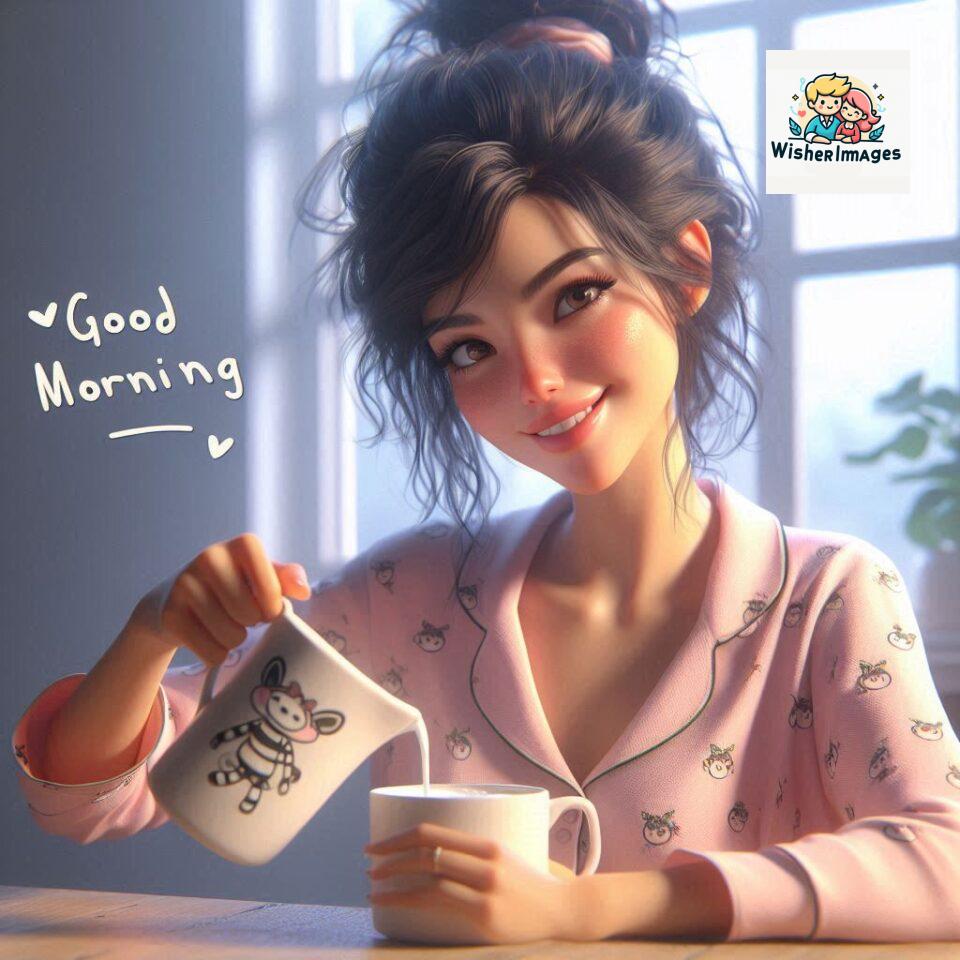 120 Beautiful Girl Morning Greetings Free Download 93 beautiful girl morning greetings nature wish coffee cup cute happy smile sunrise bright day warm vibes love cheerful message start day photo pic flowers ()
