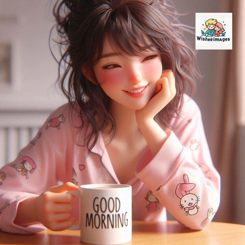 120 Beautiful Girl Morning Greetings Free Download 6 beautiful girl morning greetings nature wish coffee cup cute happy smile sunrise bright day warm vibes love cheerful message start day photo pic flowers ()